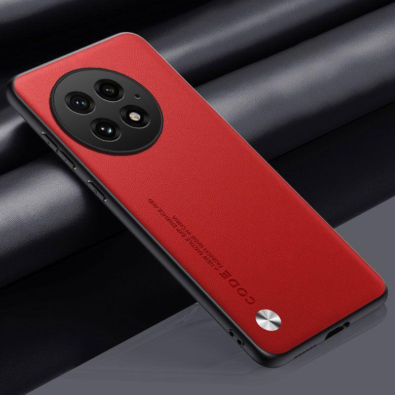 

PU Leather Case For OnePlus 13 5G Back Cover Silicone Full Camera Protection Phone Case For OnePlus 13T 13S 13R 5G Matte Funda OnePlus 13 Pro красный