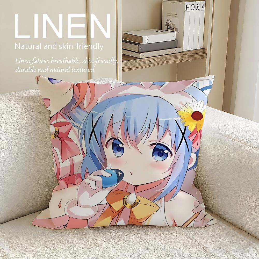 Cute Is the Order a Rabbit Cushion Cover Pillowcase Set Pcs x x Breathable Washable Sofa Cushion Cover