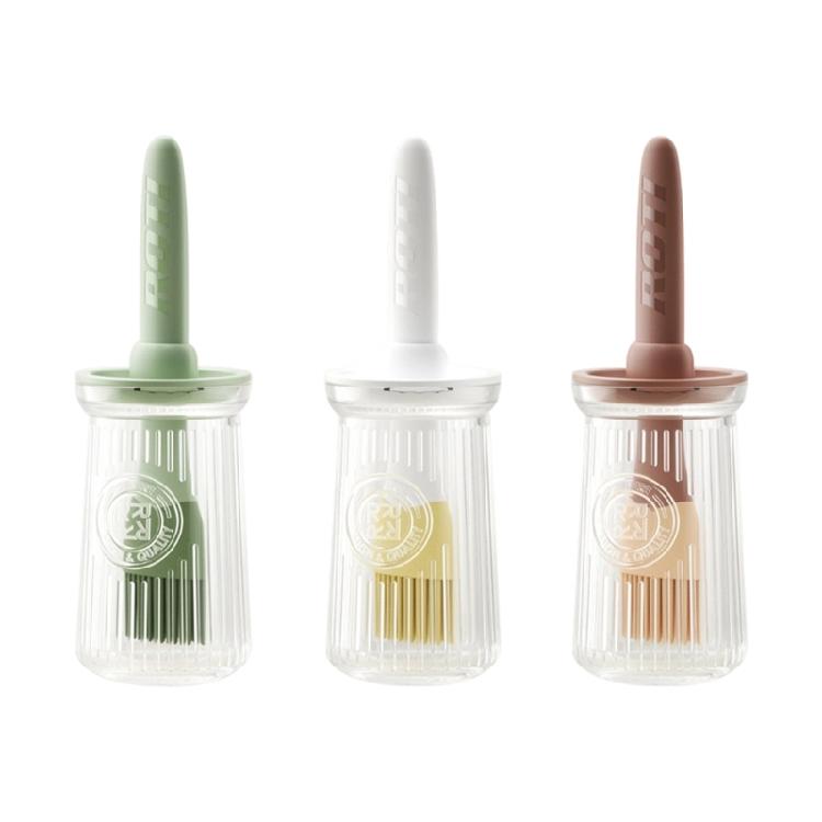 Multipurpose Silicone Basting Tool With Attached Oil Reservoirs Nontoxic Materials Quick Rinse Maintenance