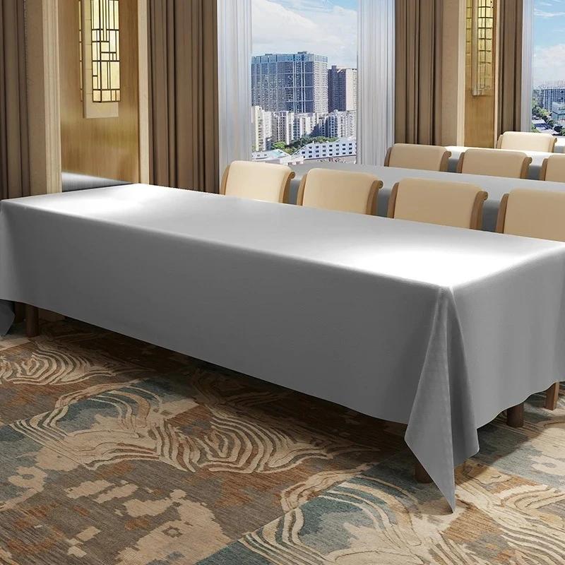 Solid Color Conference Staff  Tablecloth Rectangular High-grade Exhibition Activity Table Cloth Banquet Exhibition Table Skirt