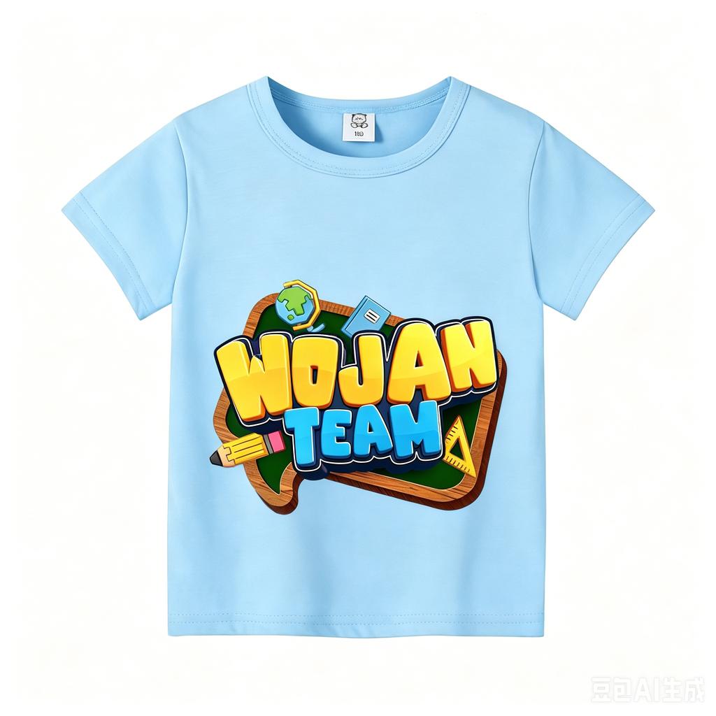 Wojans T-shirt s anime motivem, kulatý výstřih, dětské oblečení s krátkým rukávem, letní bavlněná trička, trička pro kluky a holky, dárek k narozeninám