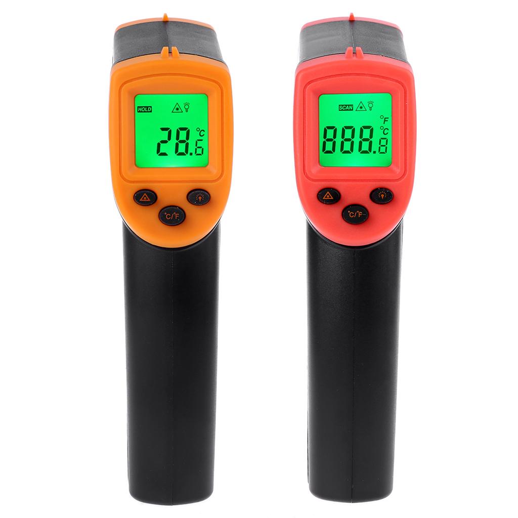 HW600 Non-Contact Industrial Infrared Thermometer Useful IR High Temperature Gun -50~600℃/ -58~1122℉ LCD Laser-Pointer