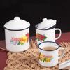 Vintage Double Happiness Floral Ceramic Mug