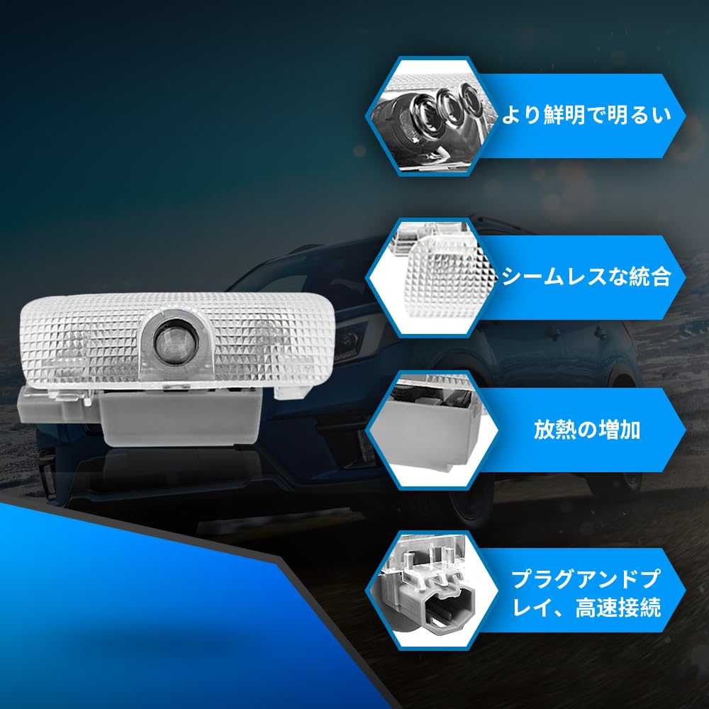 Lexus Laser Logo Türbegrüßung Lexus Türbeleuchtung LED Logo Begrüßungslicht HD Kompatibel mit und GX Licht, Licht, Lampe, Projektion, Lampe, 2-teiliges Set, LS,