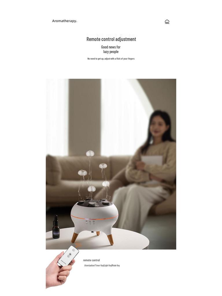 Dynamic Jellyfish Aroma Diffuser with Colorful Lights for Bedroom