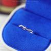 Elegant Leaf-Shaped Couple Rings with Diamonds: Luxury Women's Accessory