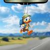 Vibrant Acrylic Duck Hanging Decoration For Car Interior Cute Design Cartoon