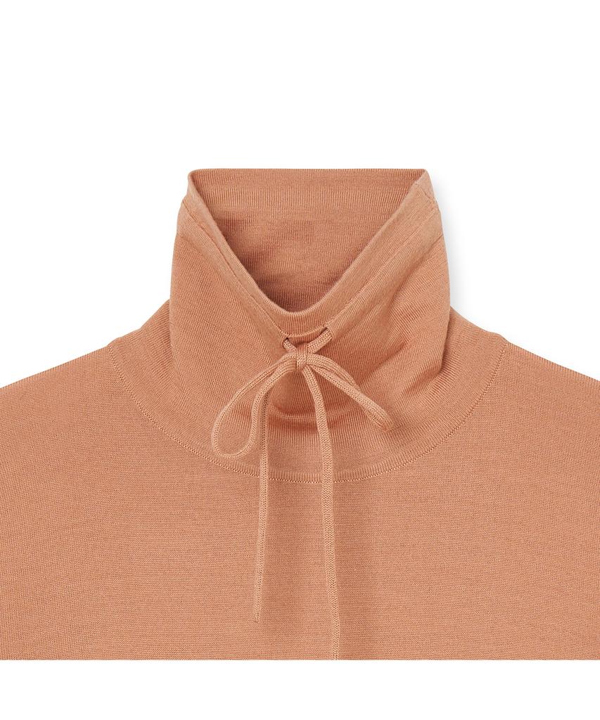 IOLO String Wool Silk Turtleneck_Pink