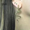 Snake Earrings for Women 1 Pair Vintage Gothic Earrings, Retro Punk Front Back Textured Scale Ear Decor Stud Serpent Halloween Animal Statement