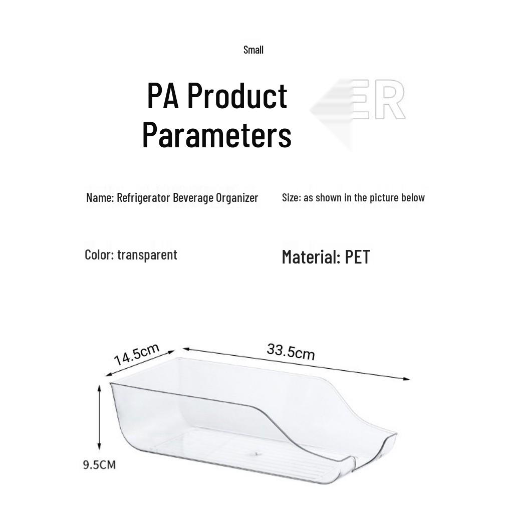 

Transparent Kitchen Storage Basket for Canned Drinks, Fruits, and Vegetables TPE Storage Box 35.5*15.5*9.5cm