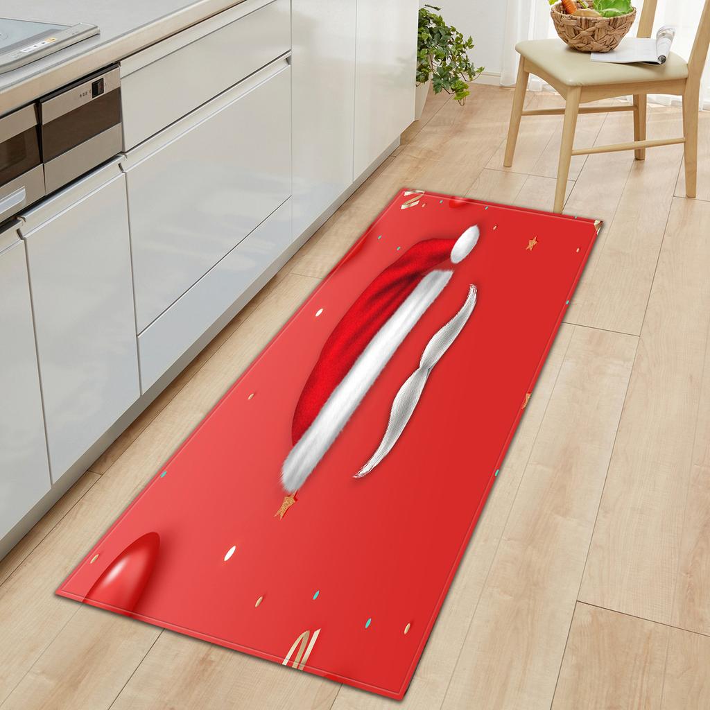 Christmas Kitchen Sand Carpet Doormat Long Floor Mat