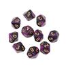 10pieces/set Acrylic Dice Set Polyhedral D10 10 Sided 15mm Dice for RPG Game Gift Party Role Play Game