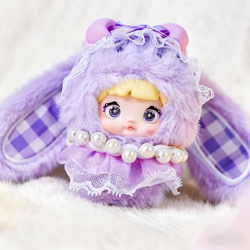 (Licenza Ufficiale) Portachiavi Peluche Coniglietto Nommi-Baby Cuore Dolce Scatola Misteriosa