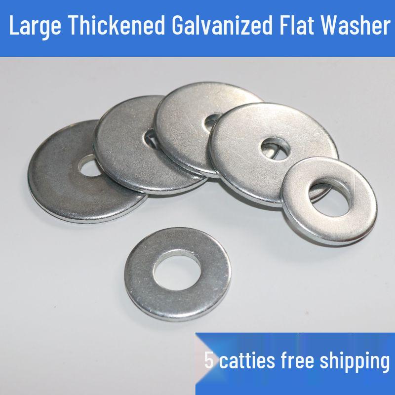 Thickened Galvanized Flat Washer - Sizes M4 to M20 6*14*1.5 (1430 pcs)