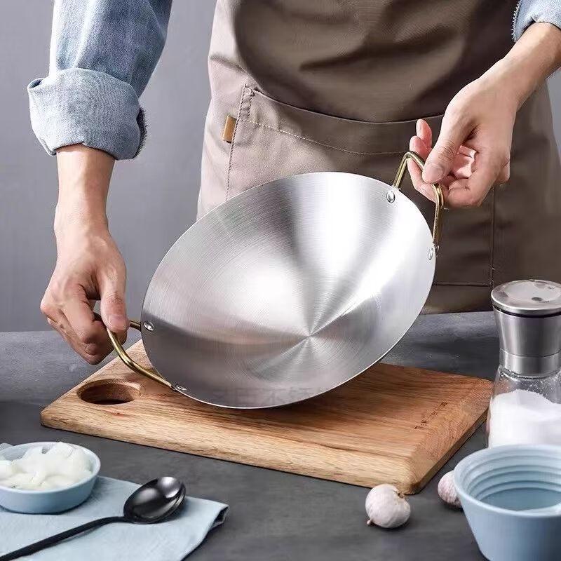 Stainless Steel Double Handle Hot Pot Set