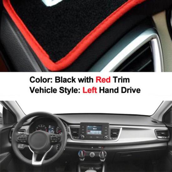 Car Dashboard Cover Pad Dashboard Cover Carpet DashMat Dash Mat For Kia Rio 4th Generation 2017 2018  YB Series LHD