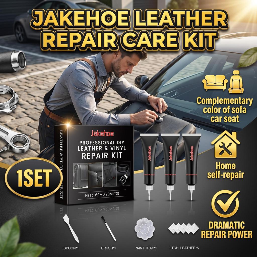 Jakehoe leather repair care kit sofa car seat complementary color cream household self-service repair leather scratches fade 1set