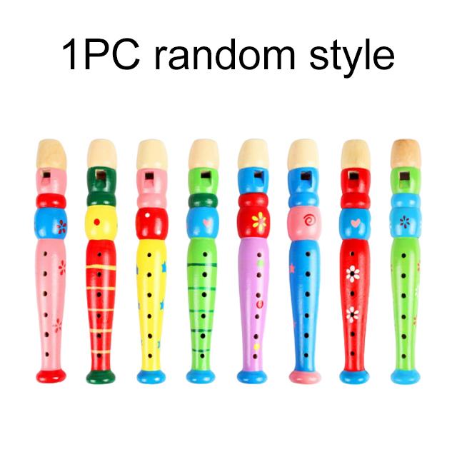 

1~5 шт. Барвиста дерев яна флейта 20 см Музичний дитячий інструмент Труба Кларнет Свисток Дитячі Навчальні Музичні Іграшки TMZ