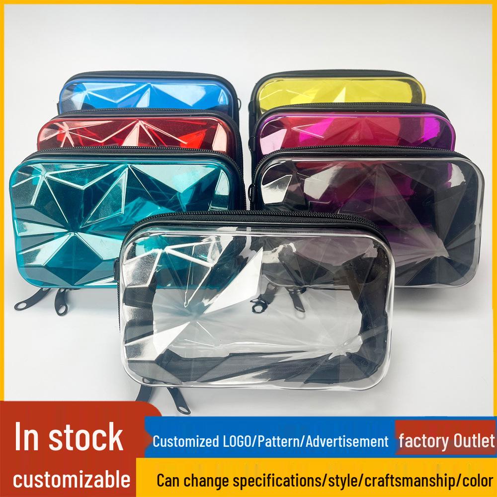 2025 Transparent 7-Inch Hard Shell Crossbody Makeup Bag, Waterproof & Versatile for Ladies