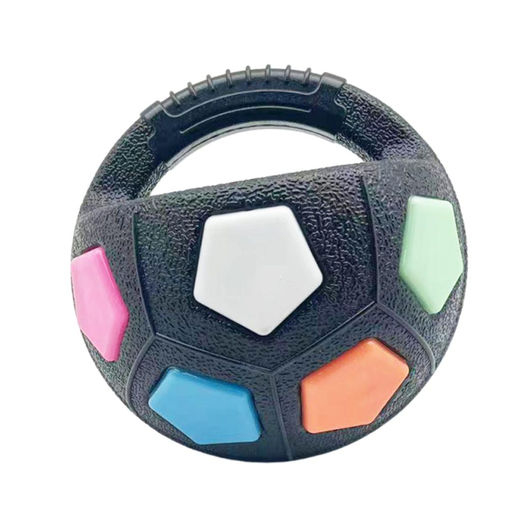 Football Shape Dog Toy with Handle Squeaky Dog Toy Ball Chew Toy for Puppies Indoor Outdoor
