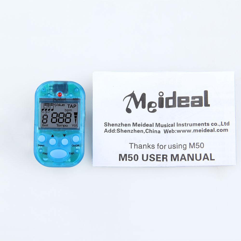 M50 Guitar Metronome Professional Clip-on LCD Digital Piano Tuner Metronome Instrument Accessories Dual-channel Earphone Output