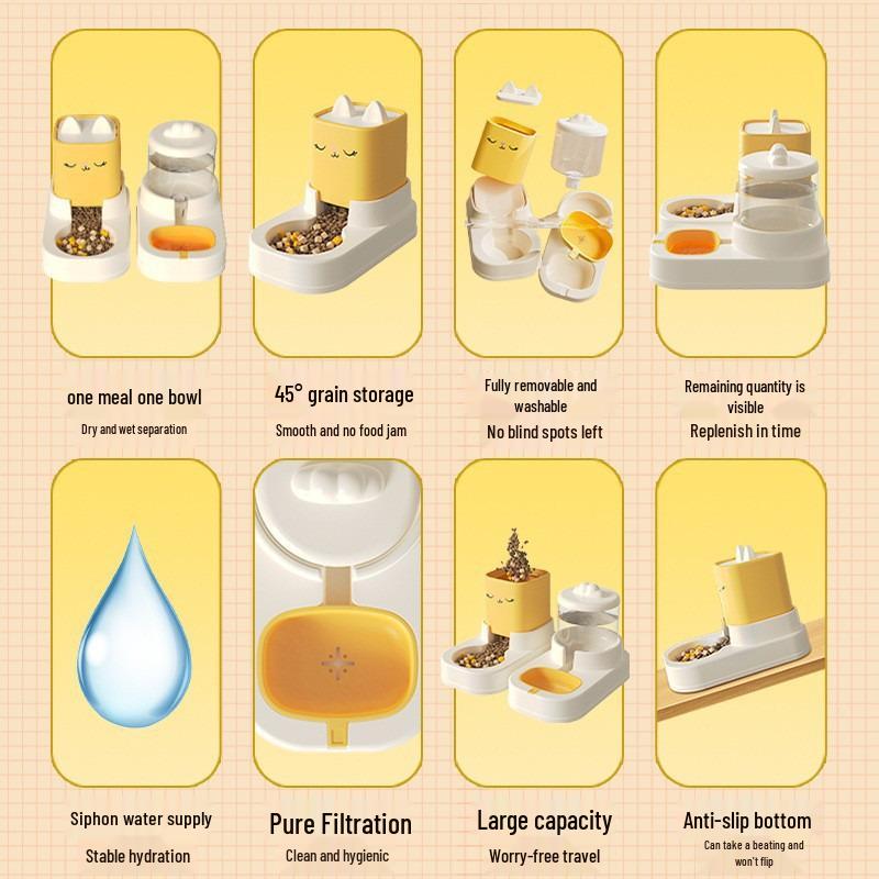 Automatic Pet Feeder & Waterer: Easy-Clean Universal Drinking Fountain with Hair Filter for Cats & Dogs