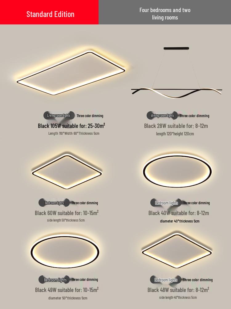 2025 Modern LED Ceiling Light with Remote Control - Minimalist Style for Master Bedroom & Living Room