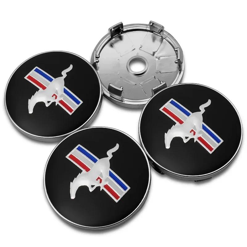 New 2026 Car Sticker 4pcs 60mm Car Wheel Center Hub Cap Auto Rim Covers Emblem Badge For Ford Focus Fiesta Mondeo Ranger Kuga Mu