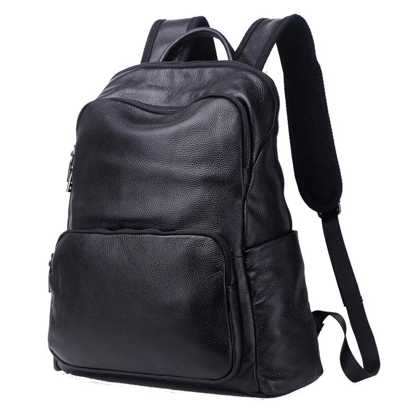 

Zency 2021 новый модный дизайнерский рюкзак из воловьей кожи, повседневный женский рюкзак, сумка для ноутбука, противоугонная сумка для мужчин чёрный