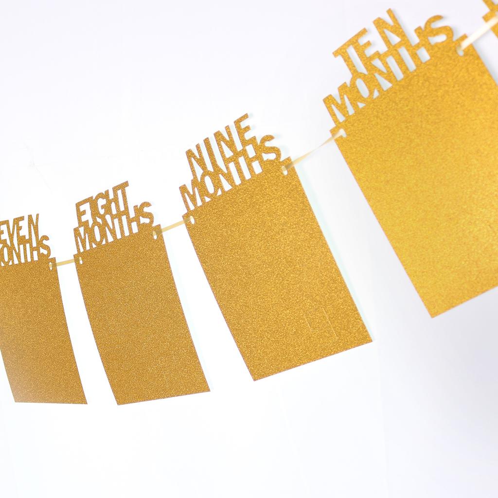 Kindergeburtstagsfeier, Dekoration des Veranstaltungsortes für die Erstjahresfeier, Fotos Januar-Dezember, Flaggen, Fotorahmen, Banner