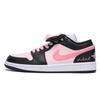 Air Jordan 1 Chestnut Slip Resistant Coverage Low Top Vintage Basketball Shoes Women's Black Pink DC0774-101(Team59-)