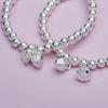 Two Lives Joy Sterling Silver S999 Lotus Pod Bead Bracelet - Pure Silver Women's Fresh Style Accessory