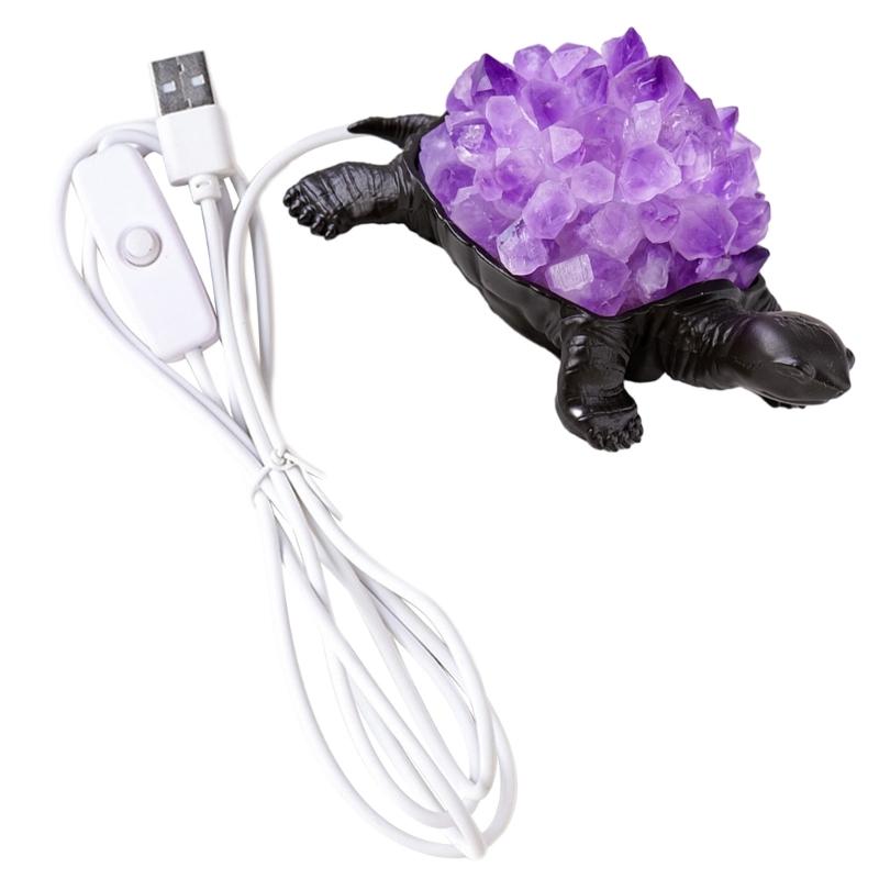 

Healing Crystal Tortoise Tortoise Pocket Stone Figurines Carved Gemstones Crafts Home Decor фіолетовий