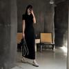 Hepburn style black short-sleeved dress women's summer 2026 new temperament slim and thin hip skirt