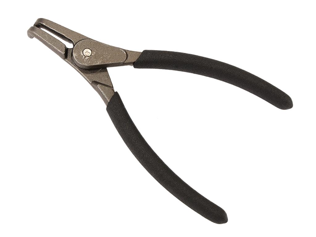 Circlip pliers, 170mm external bent with internal spring, Waryński