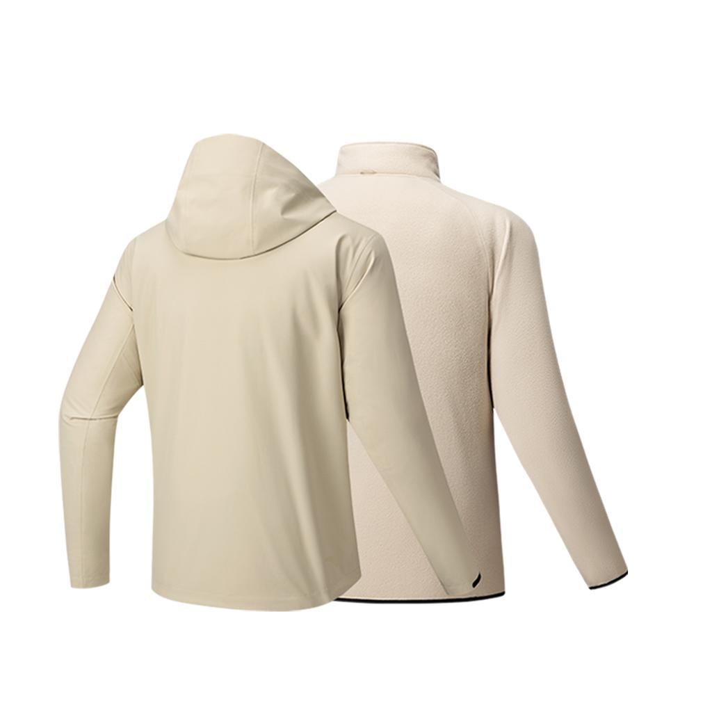 Anta Waterproof, Windproof, Breathable, Abrasion Resistant, Thermal Windbreaker Jacket Men's Two Piece Set 952546601-1