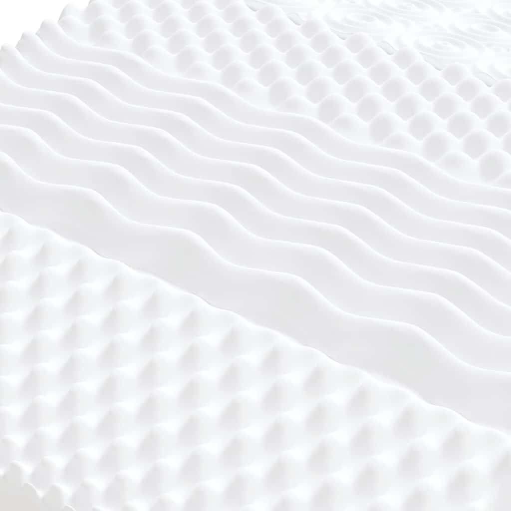 Vidaxl Materac Piankowy, Biały 160X210 Cm, 7-Strefowy, Twardość 20 Ild