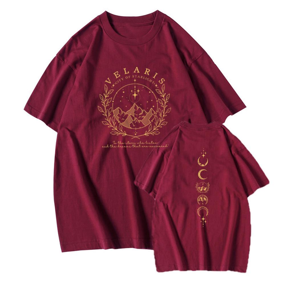 Velaris Hemd Velaris Stadt der Sterne Hemd Die Nachtgericht Hemden SJM Merch ACOTAR T-Shirts Unisex Trendig Harajuku Lässige Oberteile