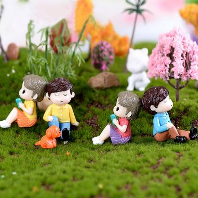 Multi-styles Cute Mini Stool Couples Animals Trees Bridge Miniatures Micro Landscape Action Figures Fairy Garden Supplies