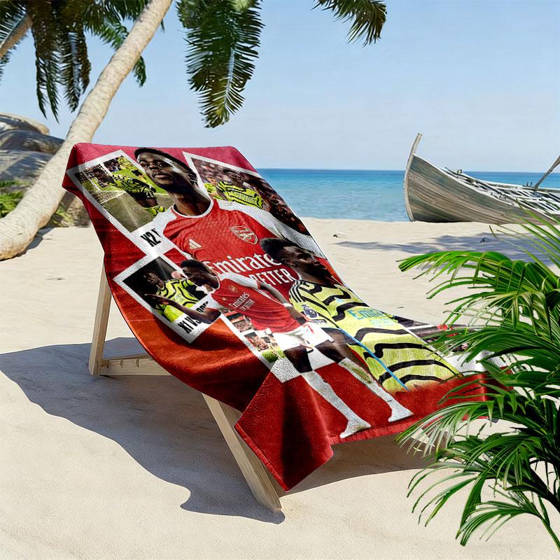 Bukayo Saka Force Beach Towel, Large Soft Quick Dry Towel for Beach Camping Swimming