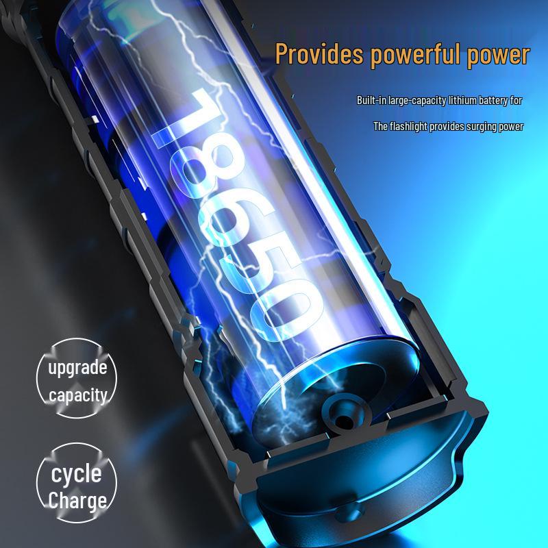 Rechargeable White Laser Flashlight: Strong Light, Long Battery, Drop-Resistant, Zoom Focus, Portable, Outdoor & Super Bright
