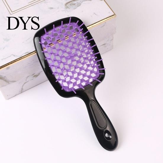Ergonomic Grip Hair Brush Detangling Hollow Handle Scalp Massage Women Girls Wet Mesh Design Dry Long Curly Fluffy Styling Comb Hairdressing Tool And