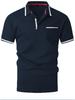 2025 Color Block Tasche Herren Sommer Casual Polo Sweatshirt