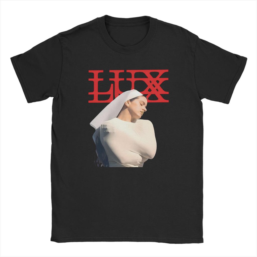 Singer Rosalia LUX Text TShirt for Unisex Funny Cotton Tee Shirt Round Neck Short Sleeve T Shirt Printing Clothing