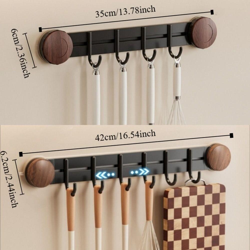 Wall-Mounted Vacuum Suction Cup Hooks 4/6 Hooks Kitchen Storage Hooks  Behind Door