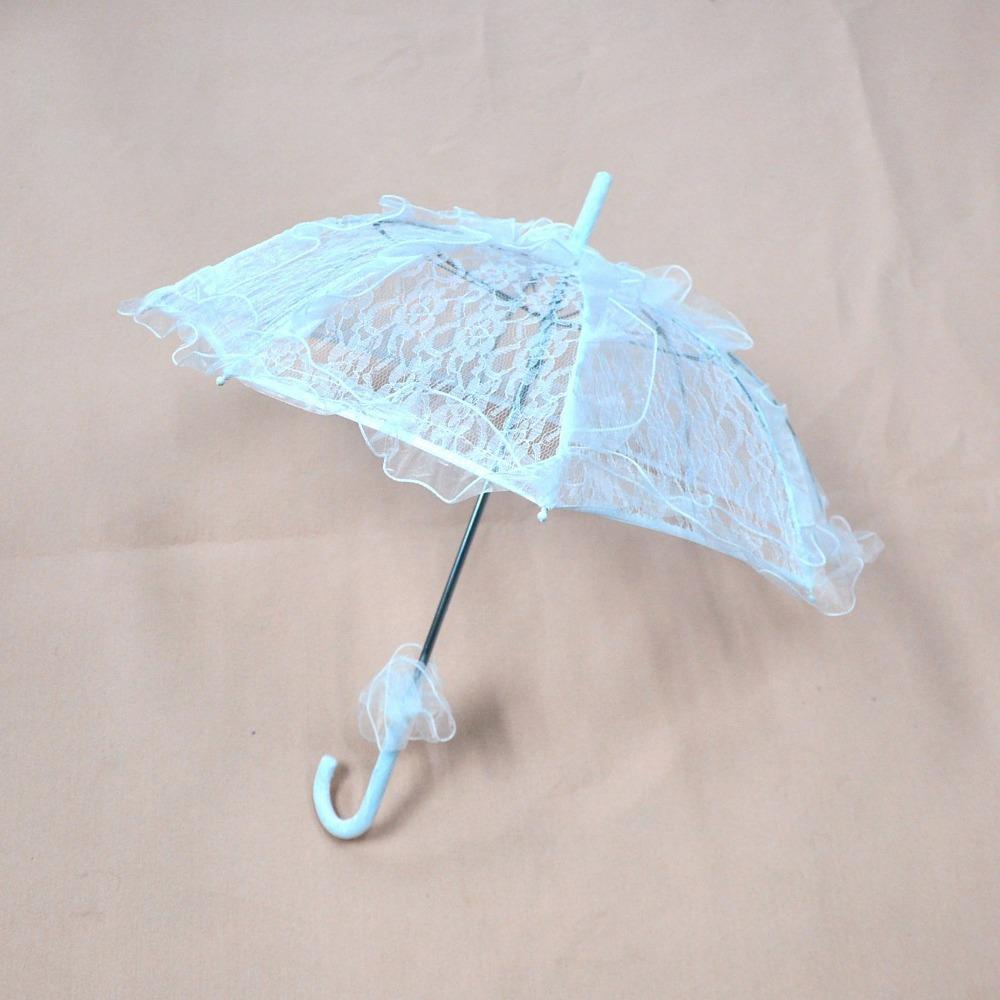 Romantic Bridal Umbrellas Ruffles Trim Craft Flowers Umbrellas New Floral Lace Umbrella