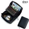 Card bag, leather RFID Japanese change bag, zipper card cover, women's organ card bag, large capacity