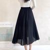 Shop   Womens Guest+date Elastic Waist Chiffon Pleated Long Skirt Won Wsk Wf0b9a
