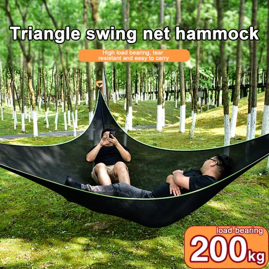 

Треугольный гамак для улицы, ткань Оксфорд, грузоподъемность 200 кг, портативный уличный гамак для кемпинга, сада, двора, многоместный гамак для 2-4 человек, детей, взрослых, подвесной гамак на дереве