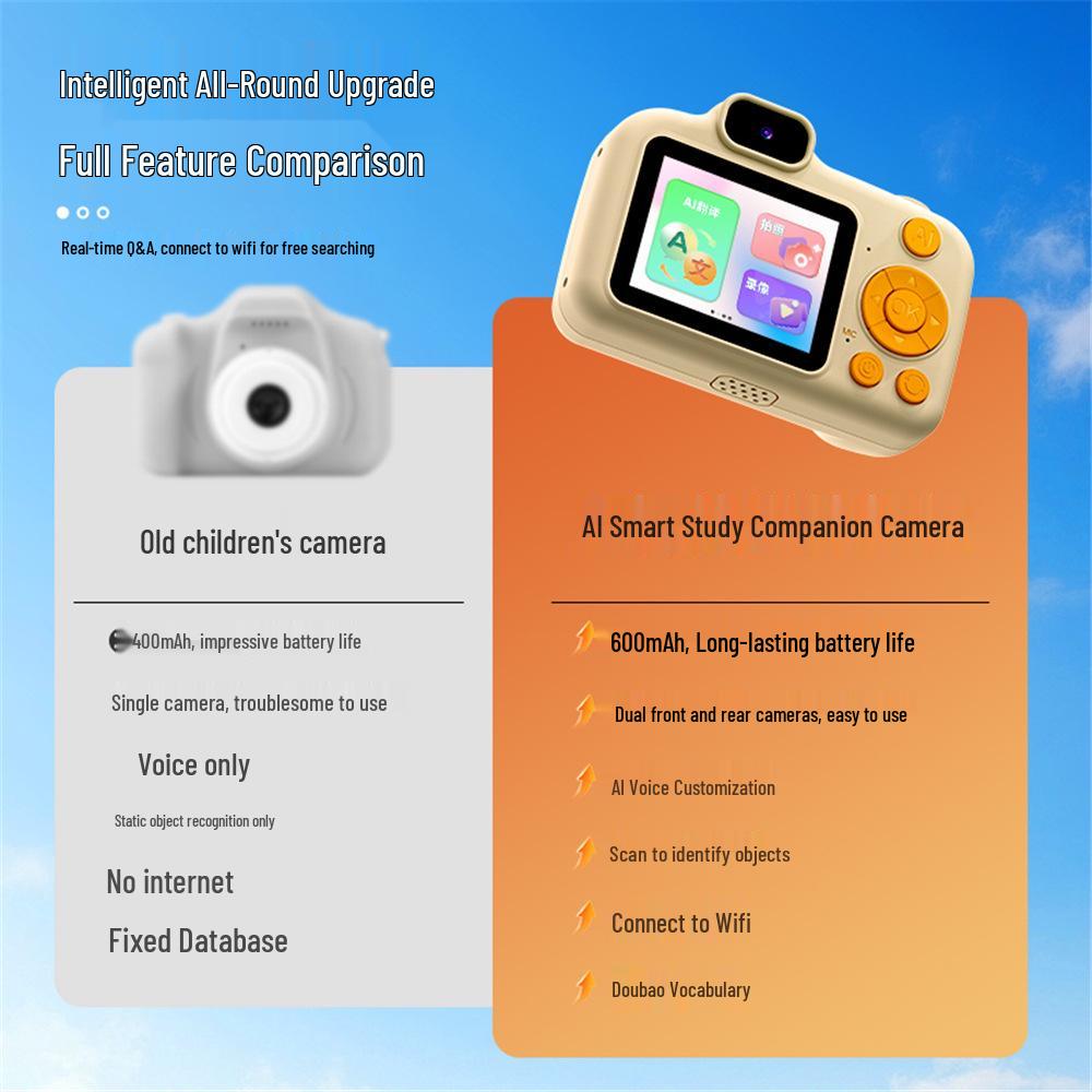 AI 01 Mini Digital Camera: Portable Autofocus Video Recorder & Photography Tool for Students
